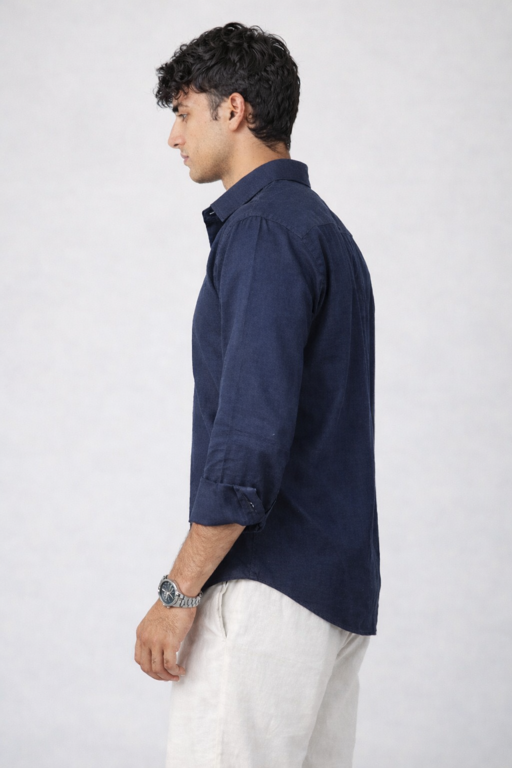 Navy Blue Kiro Full-Sleeved Shirt