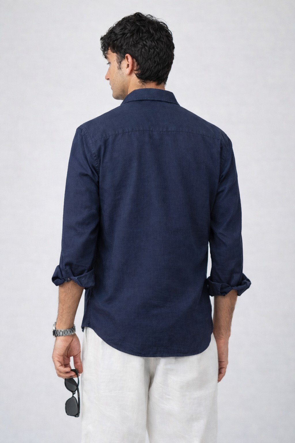 Navy Blue Kiro Full-Sleeved Shirt