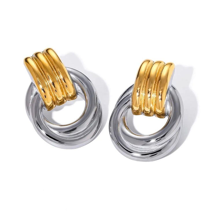 Luna Waterproof Mixed Metals Earrings
