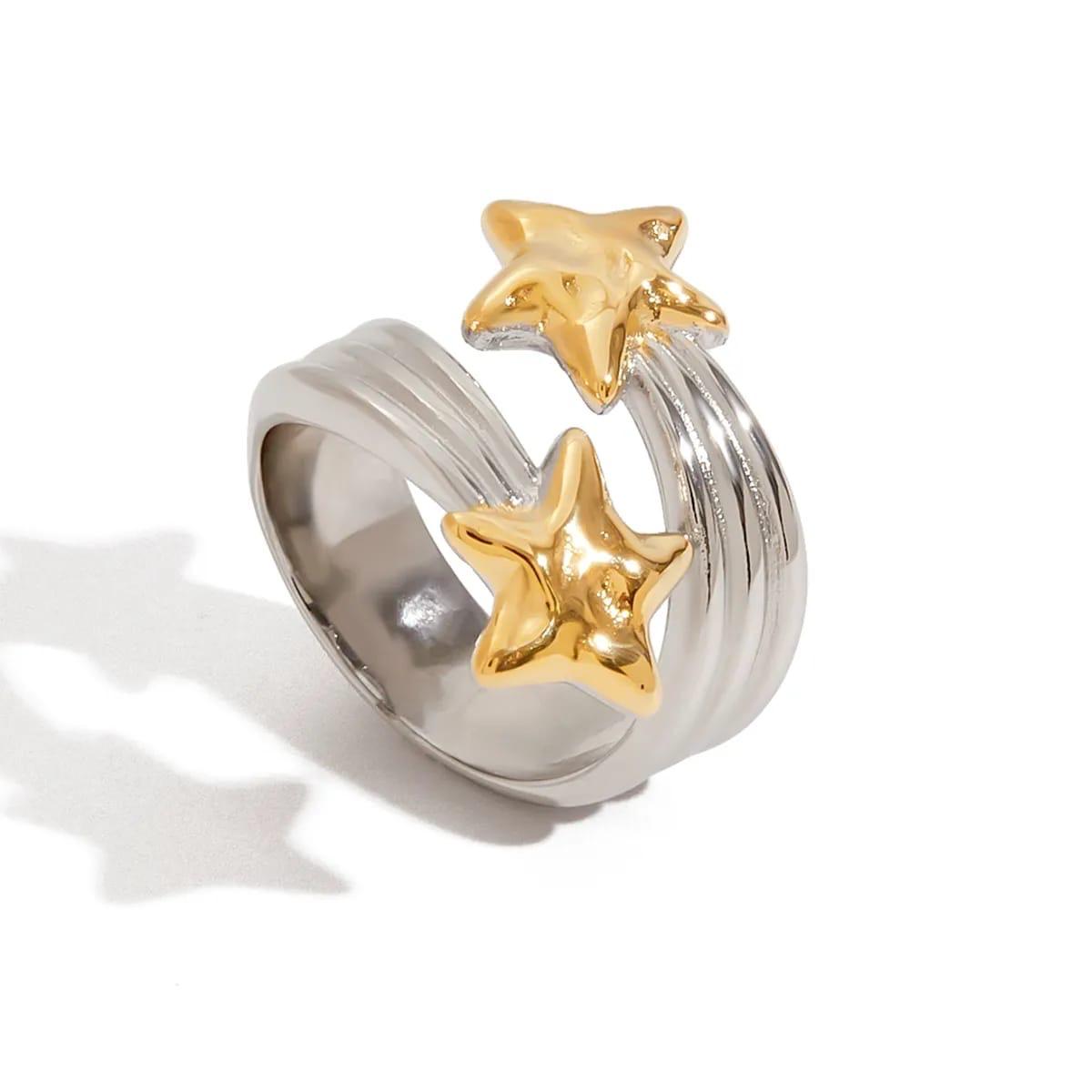 Star Mixed Metal Ring