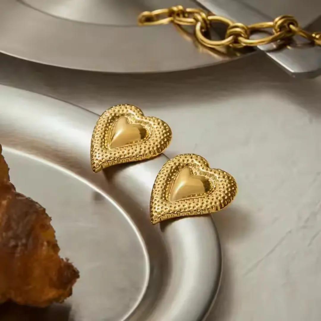 Chunky Heart Waterproof Earrings