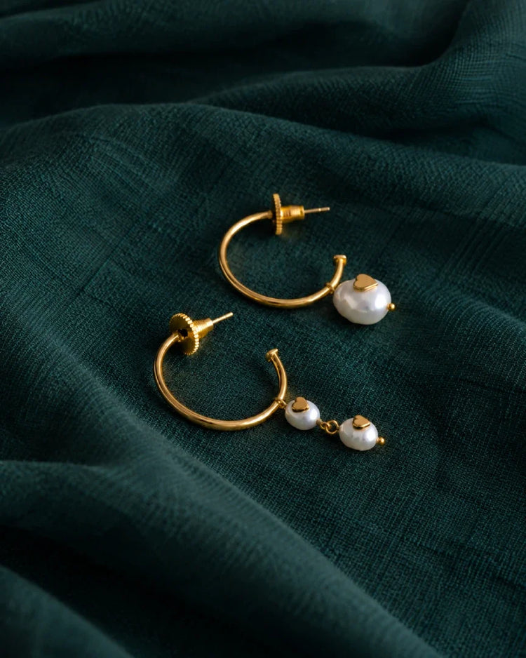 Love Times Two Mismatched Hoops