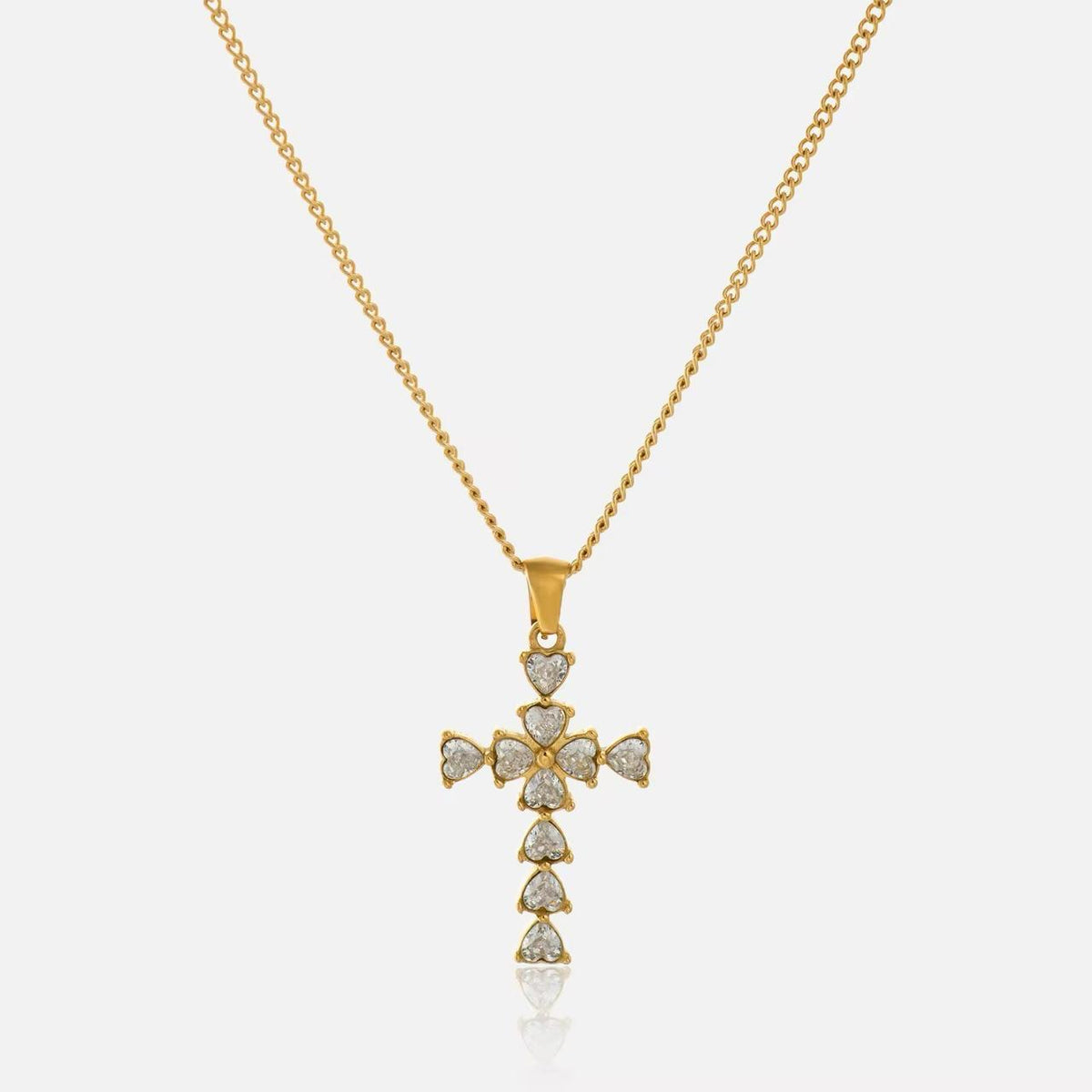 Studded Cross Waterproof Pendant