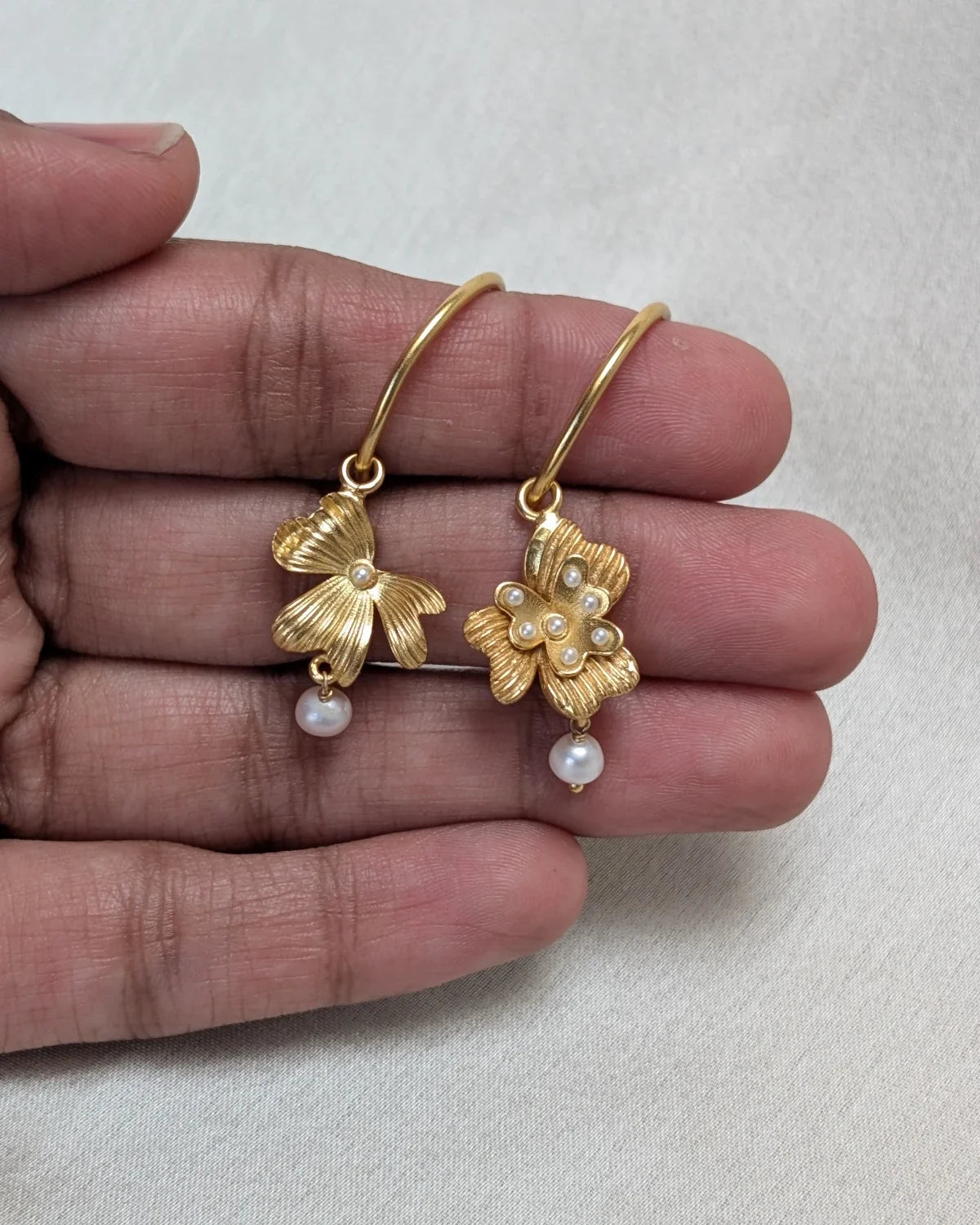 Flower Power Mismatched Hoops