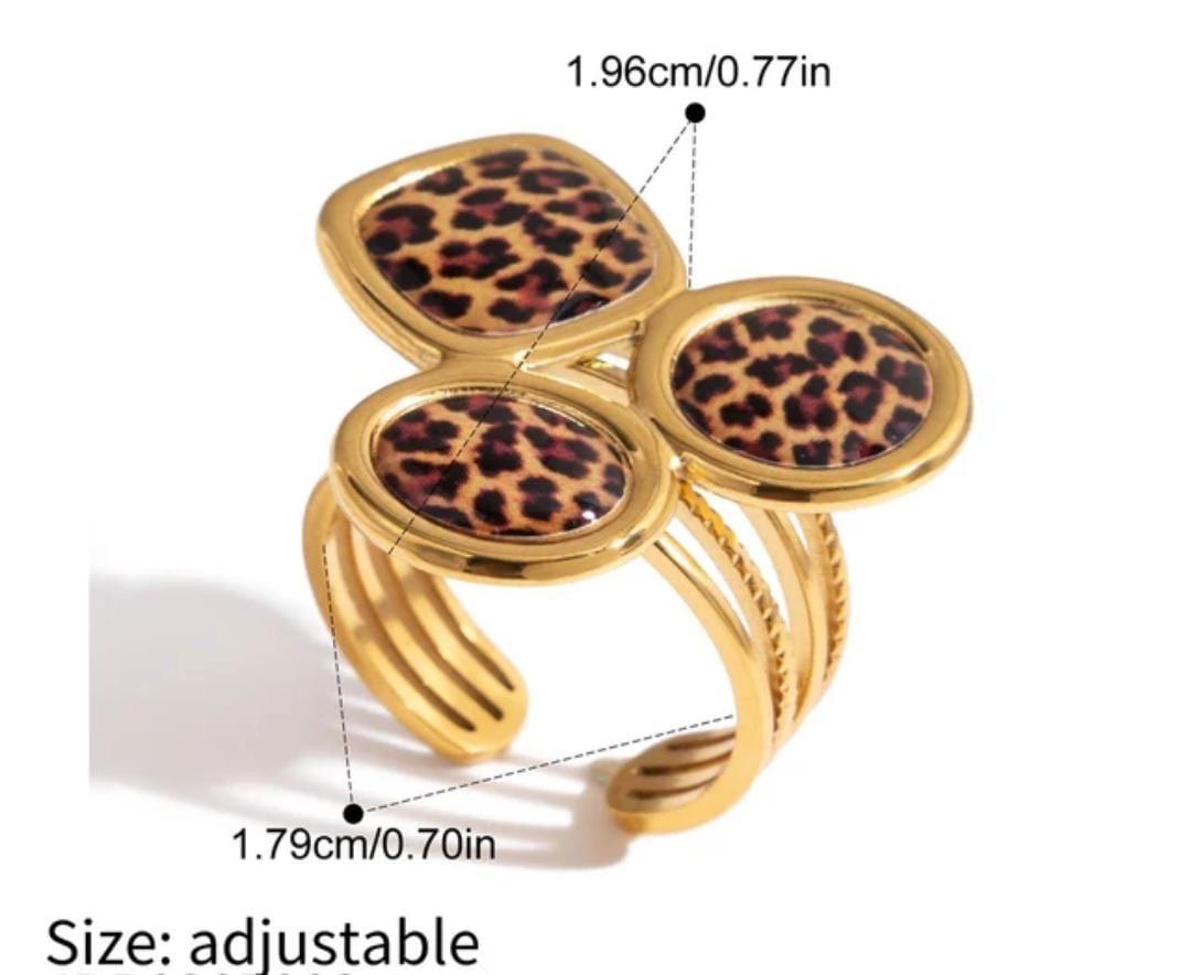 Leopard Print Luxe Waterproof Rings