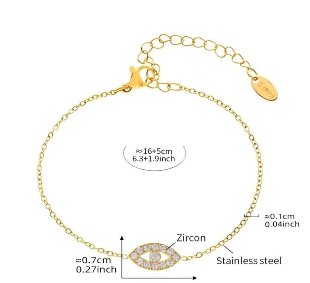 Minimal Evil Eye Bracelet