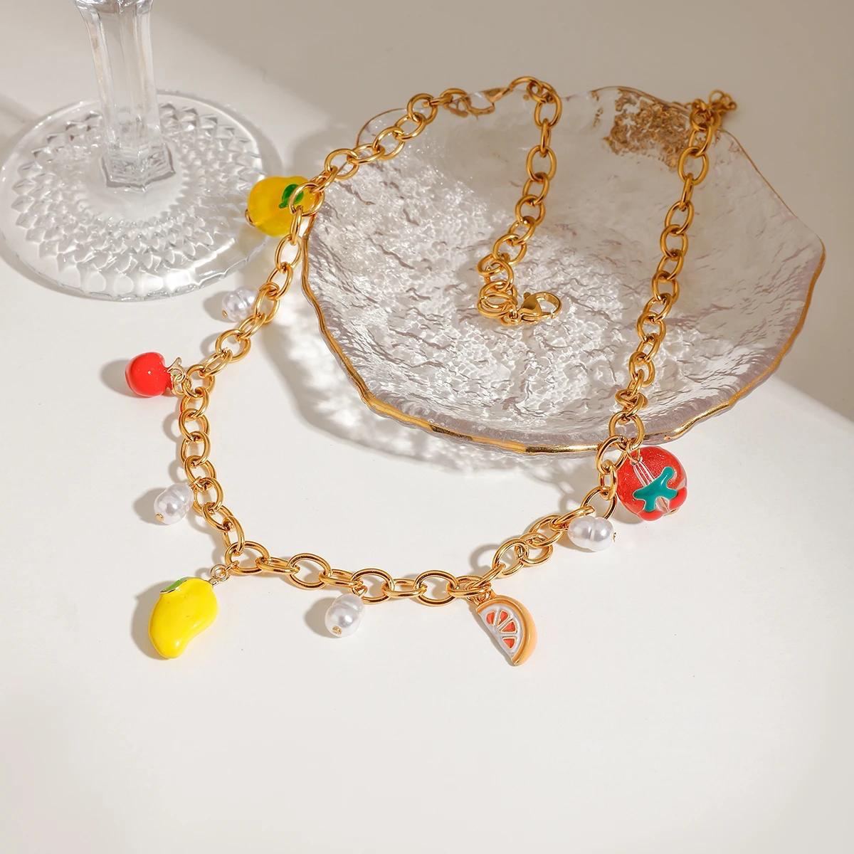 Fruit Charms Waterproof Necklace