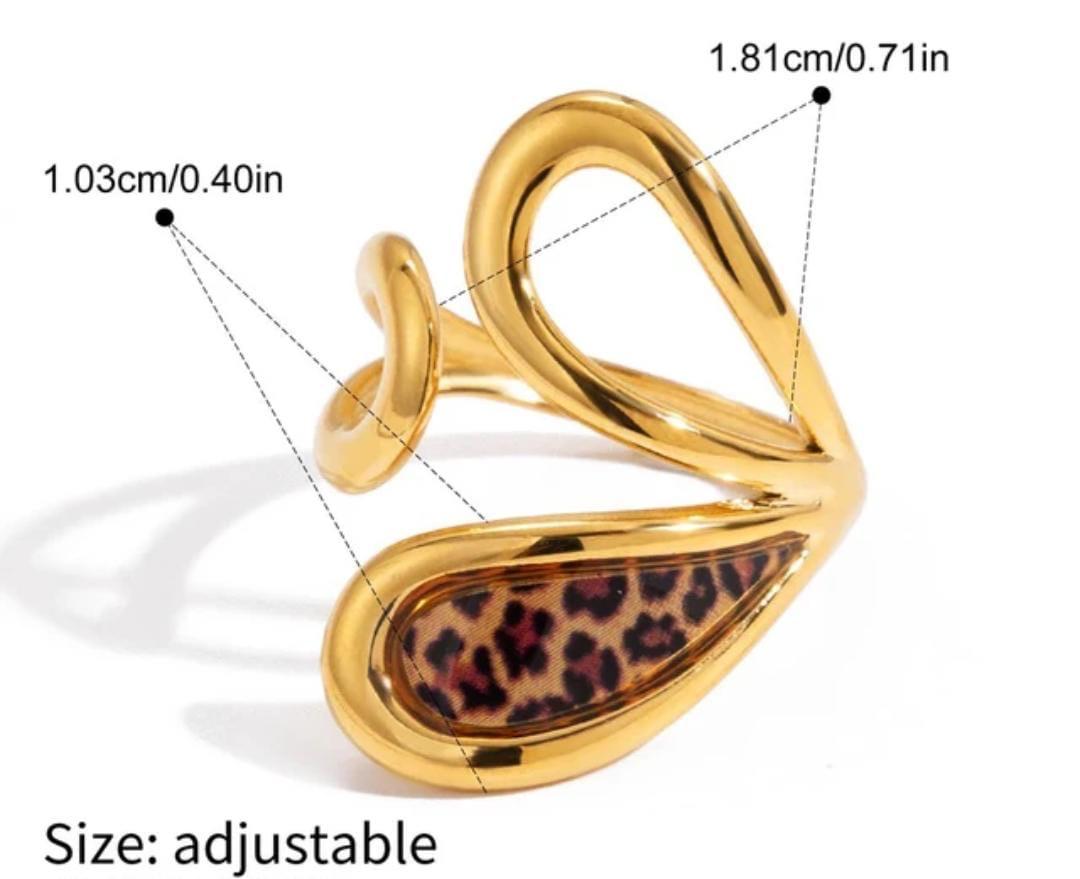 Leopard Print Luxe Waterproof Rings