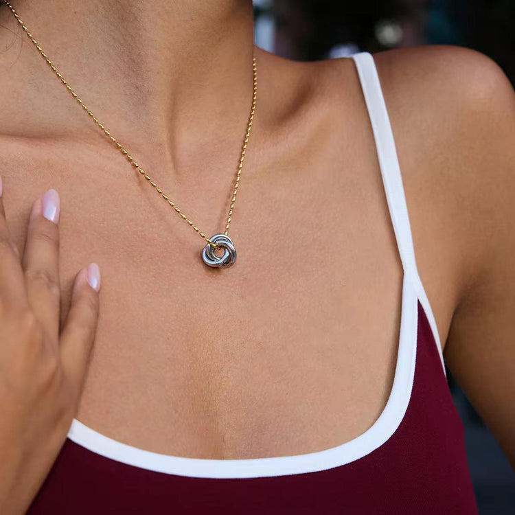 Aster Mixed Metal Waterproof Necklace