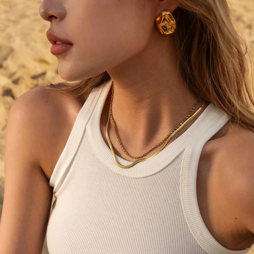 Irregular Shape Gold Waterproof Studs