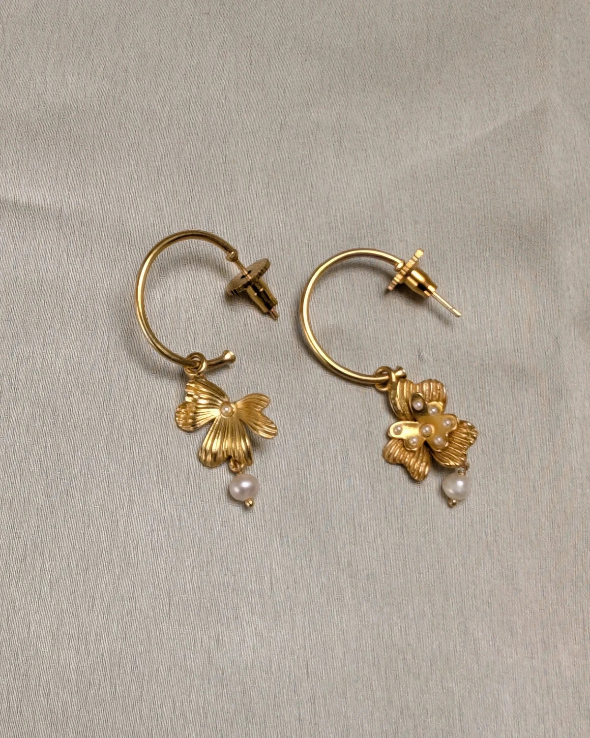 Flower Power Mismatched Hoops