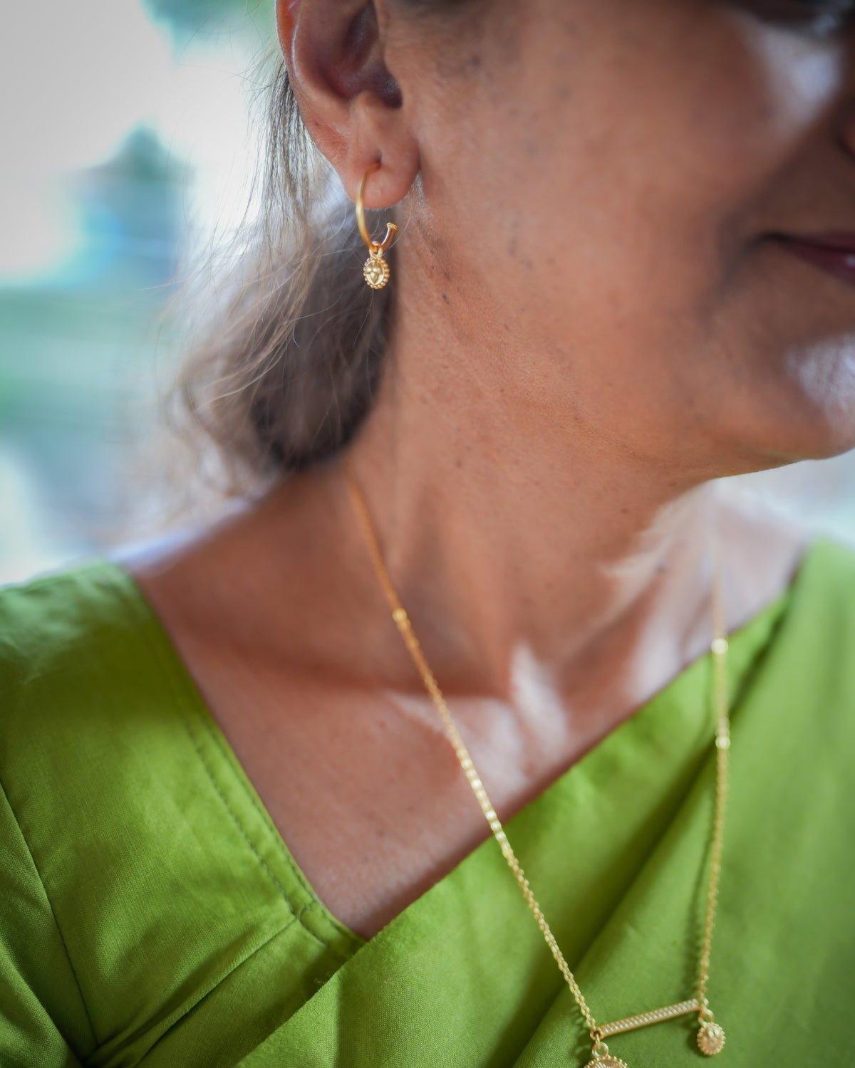 Tender Bloom Mismatched Hoops