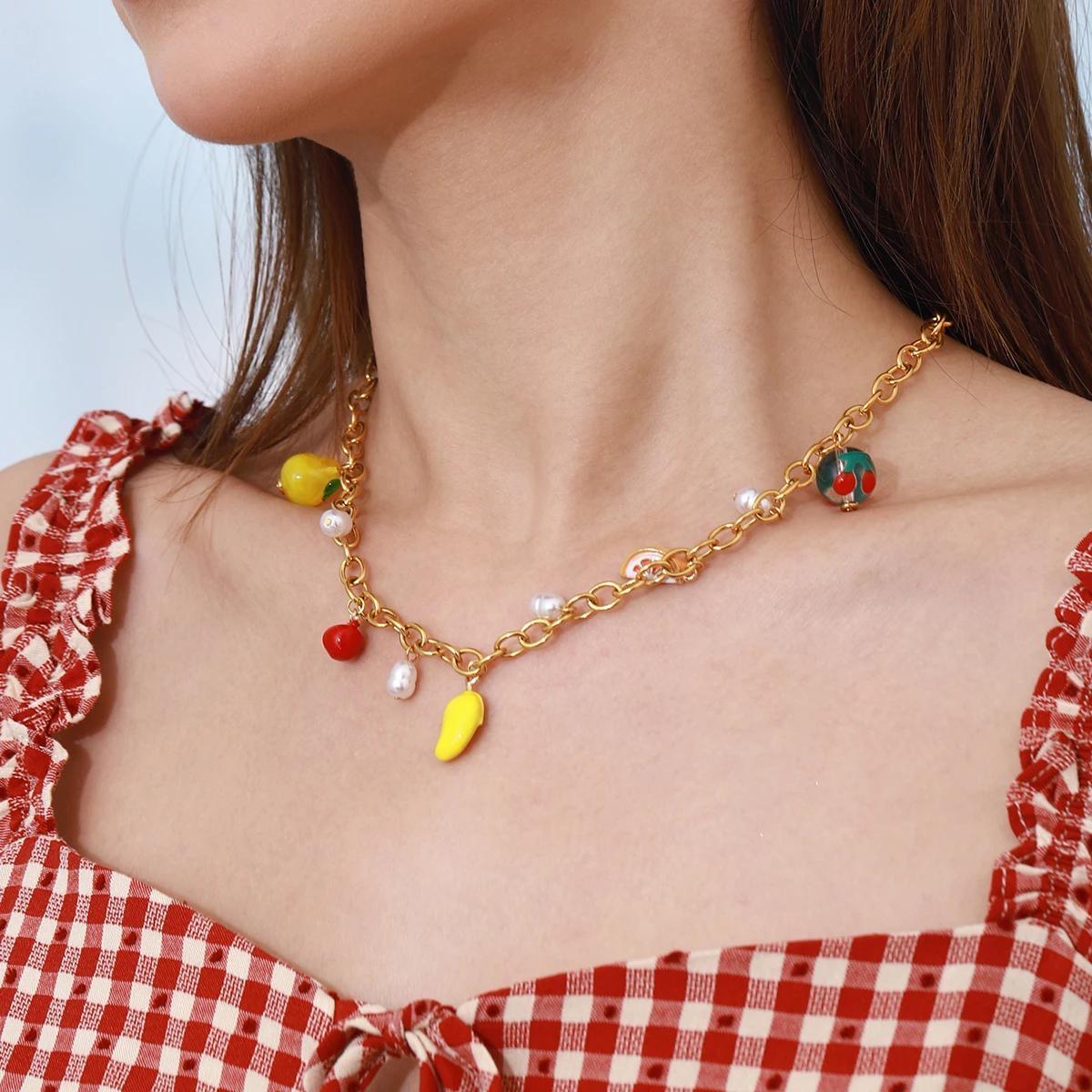 Fruit Charms Waterproof Necklace