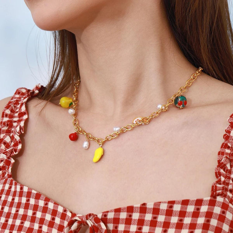 Fruit Charms Waterproof Necklace