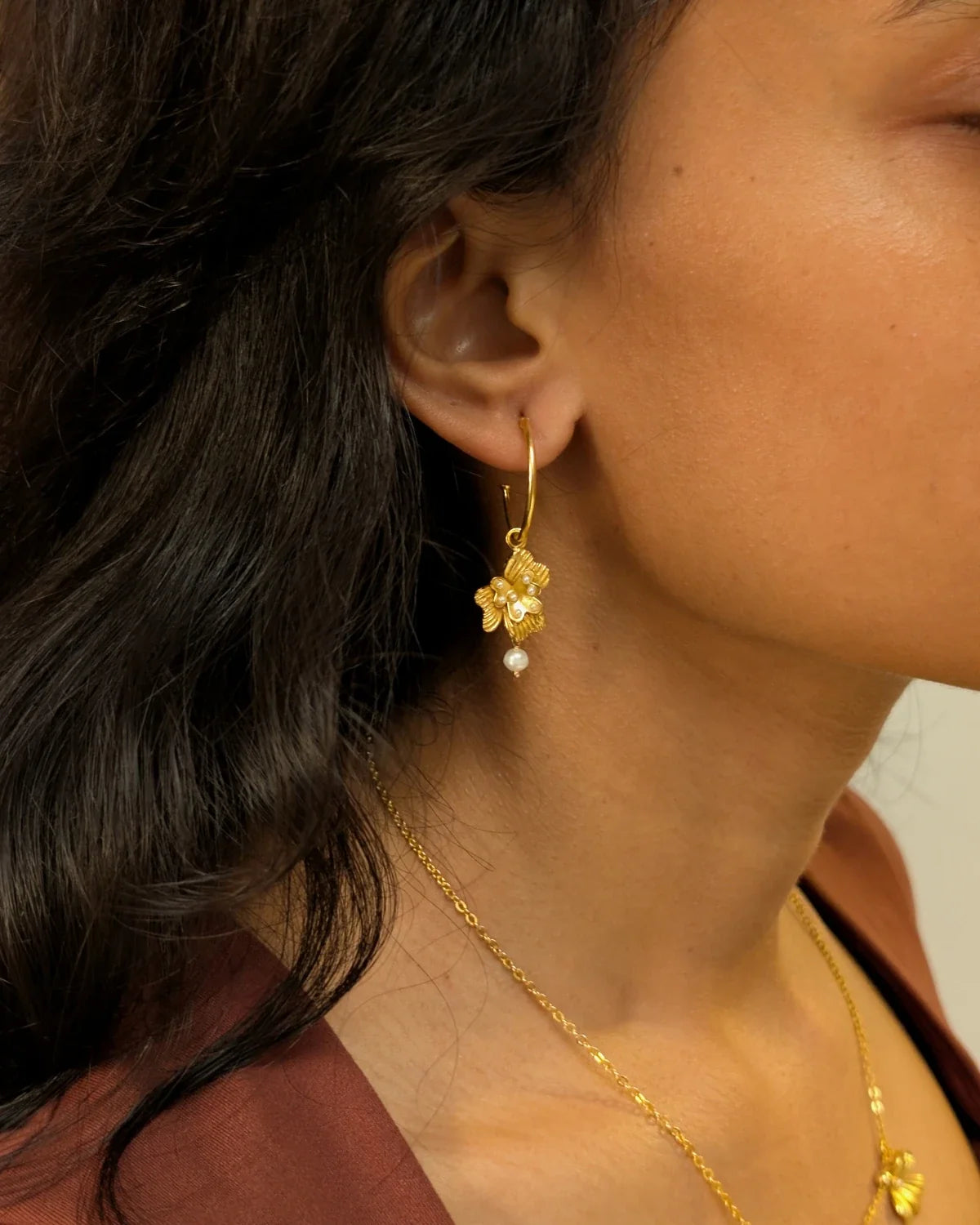 Flower Power Mismatched Hoops