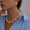 Coral Heart Waterproof Necklace