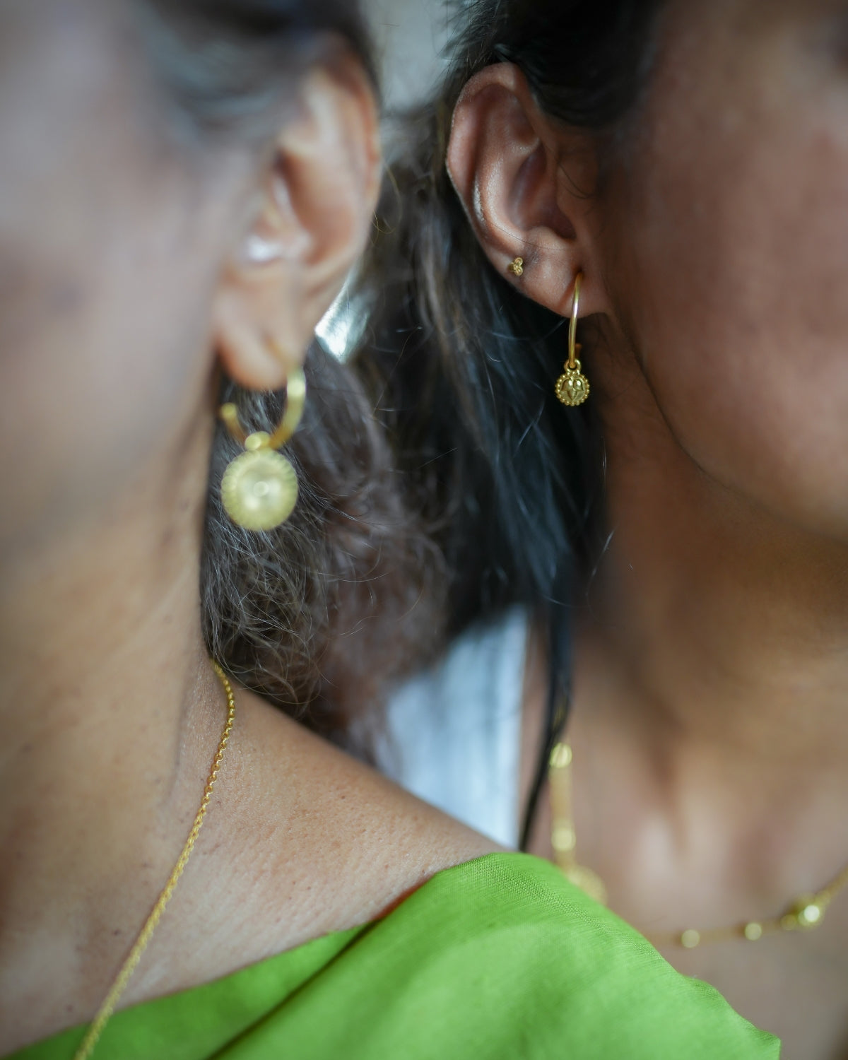 Tender Bloom Mismatched Hoops