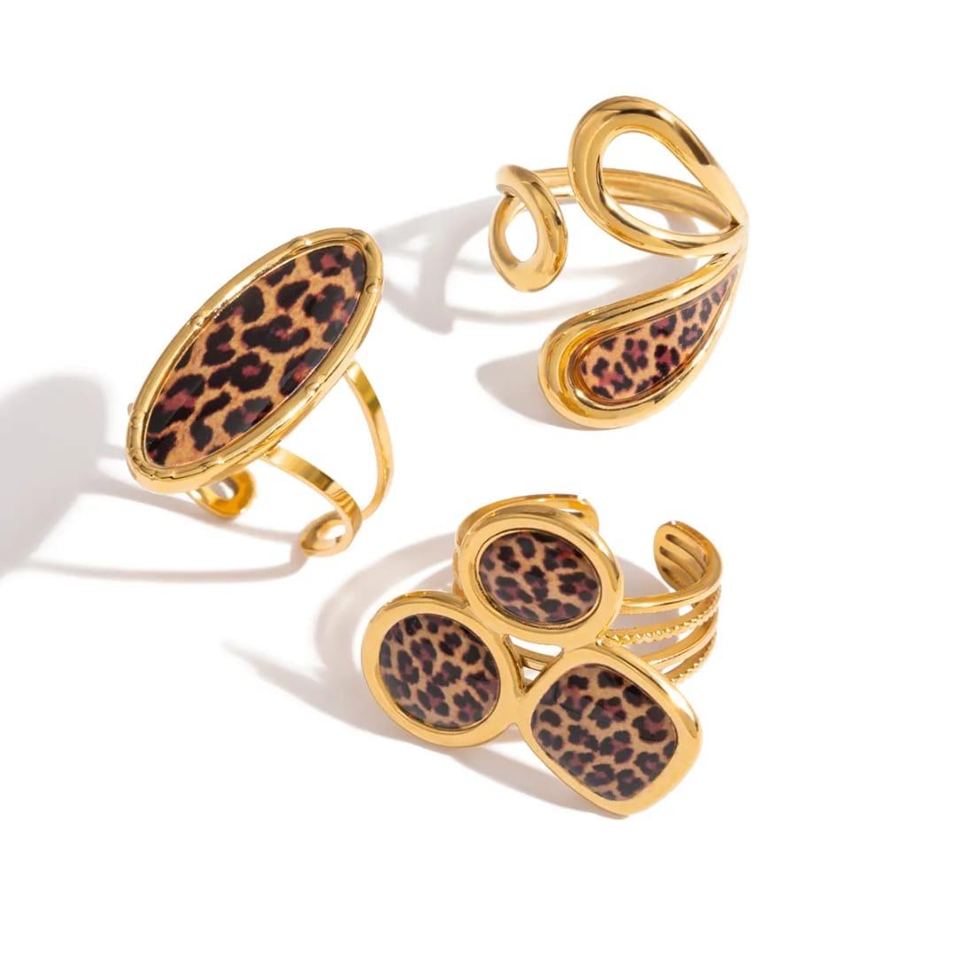 Leopard Print Luxe Waterproof Rings