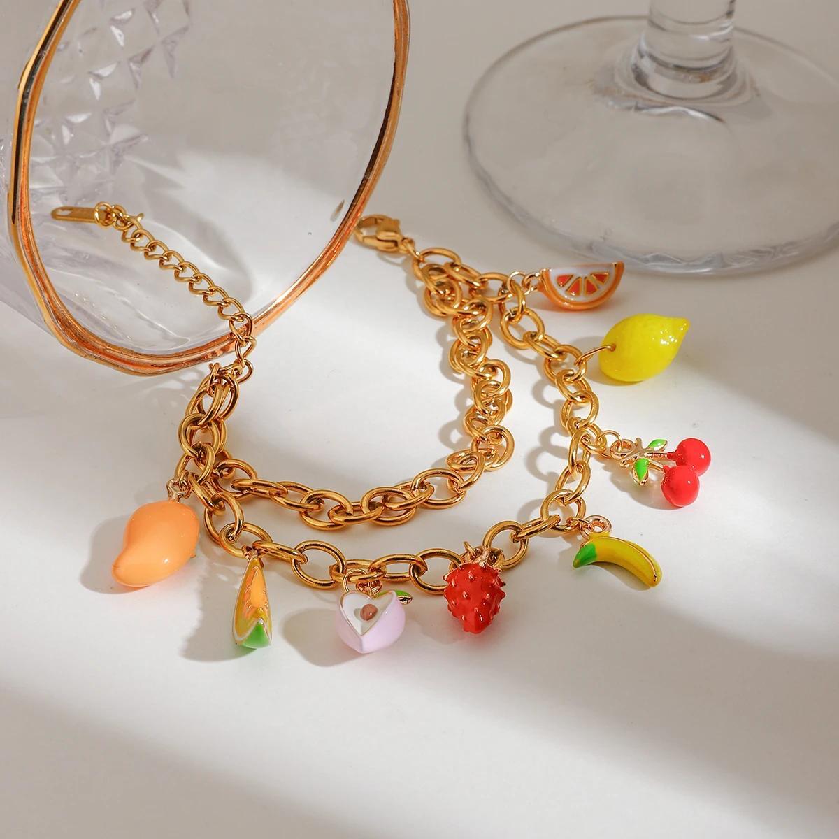 Fruit Charms Waterproof Bracelet