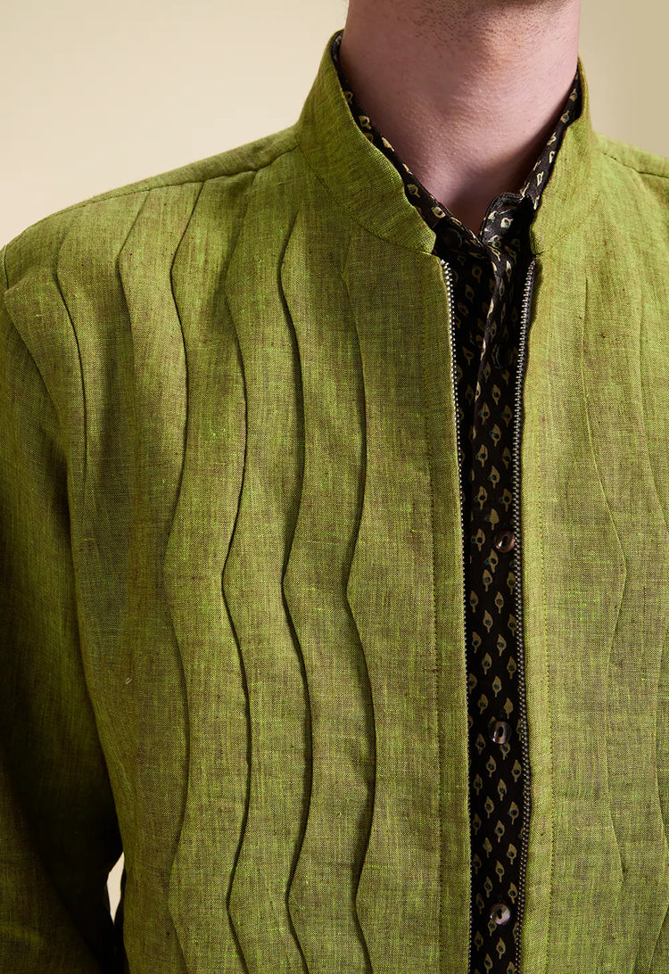 Dusty green linen