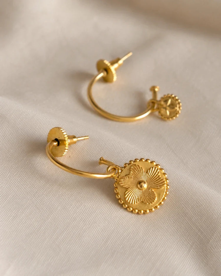 Tender Bloom Mismatched Hoops