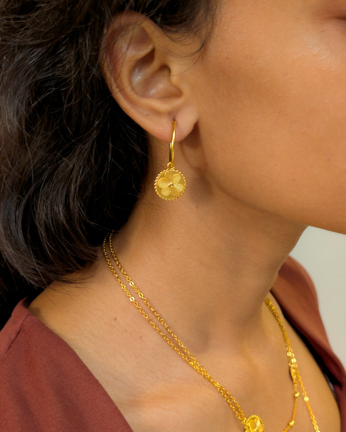 Tender Bloom Mismatched Hoops
