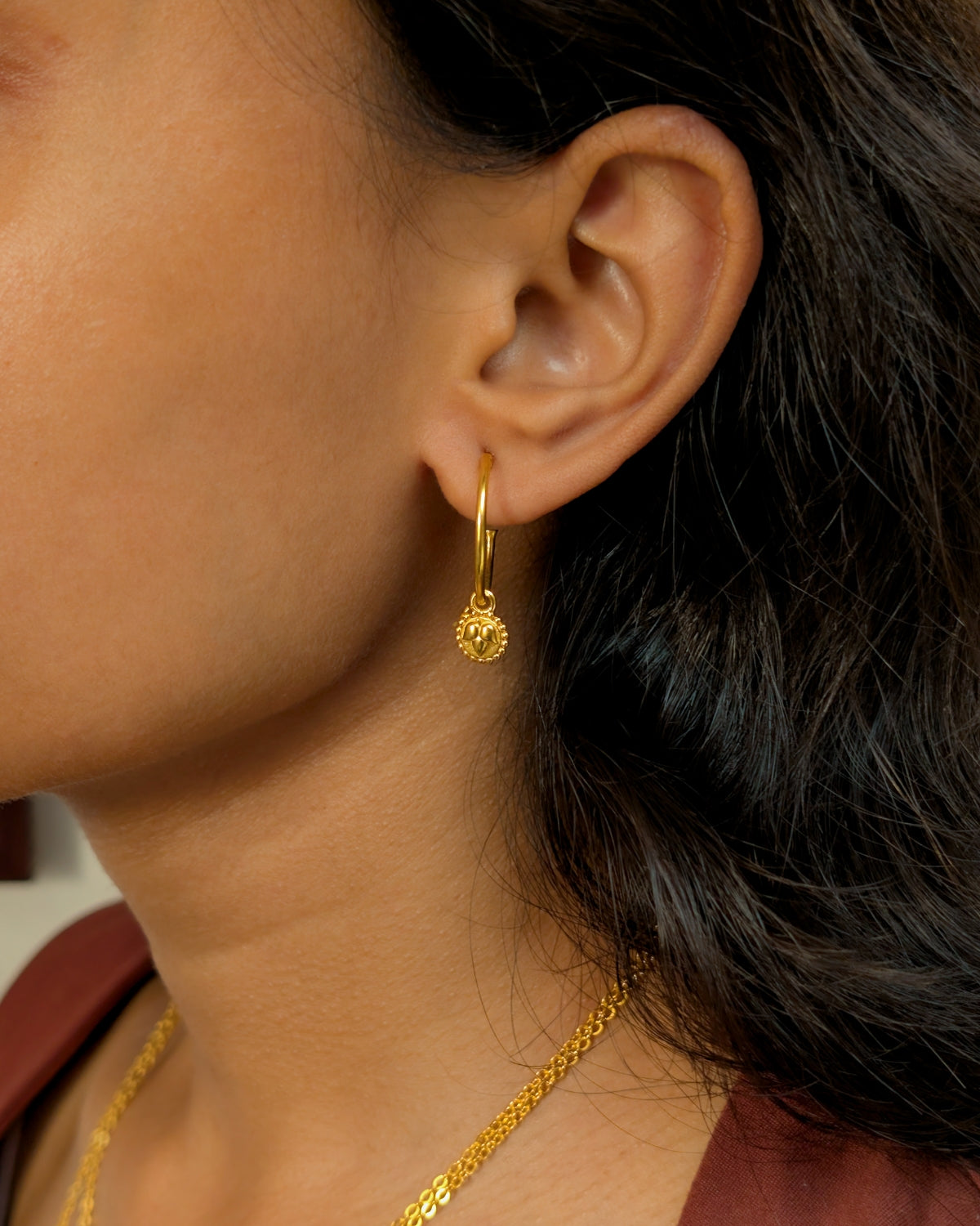Tender Bloom Mismatched Hoops