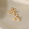 Cross Pearls Earrings