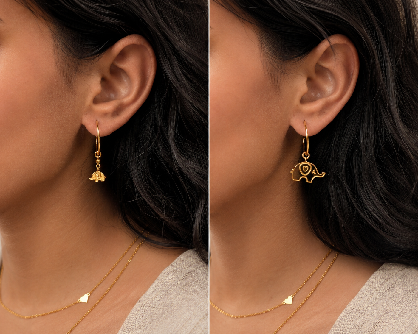 Ele & Calf Mismatched Hoops