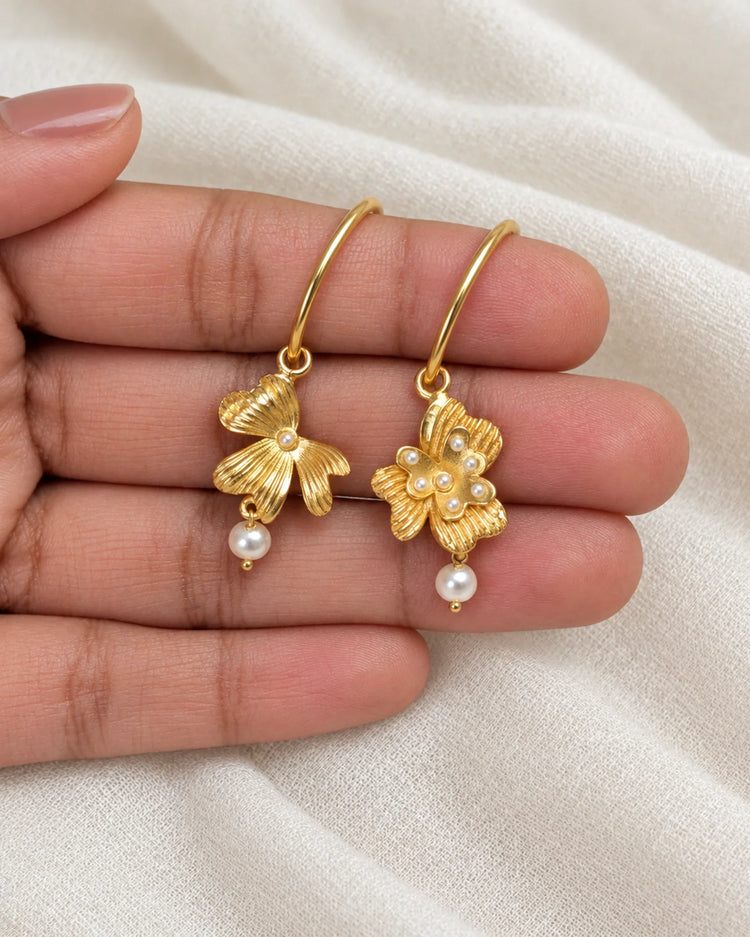 Flower Power Mismatched Hoops