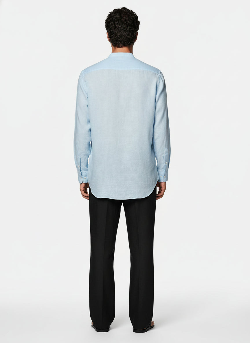 100% Linen Kurta Blue