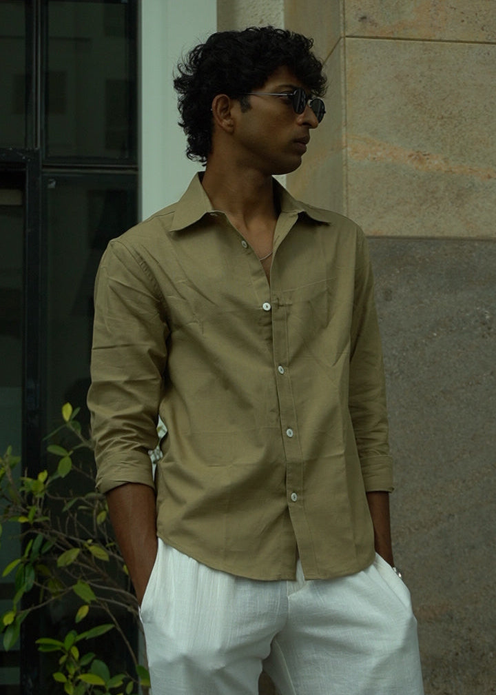 Olive Green Kiro Full-Sleeved Shirt