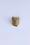 Lion Crown Brooch