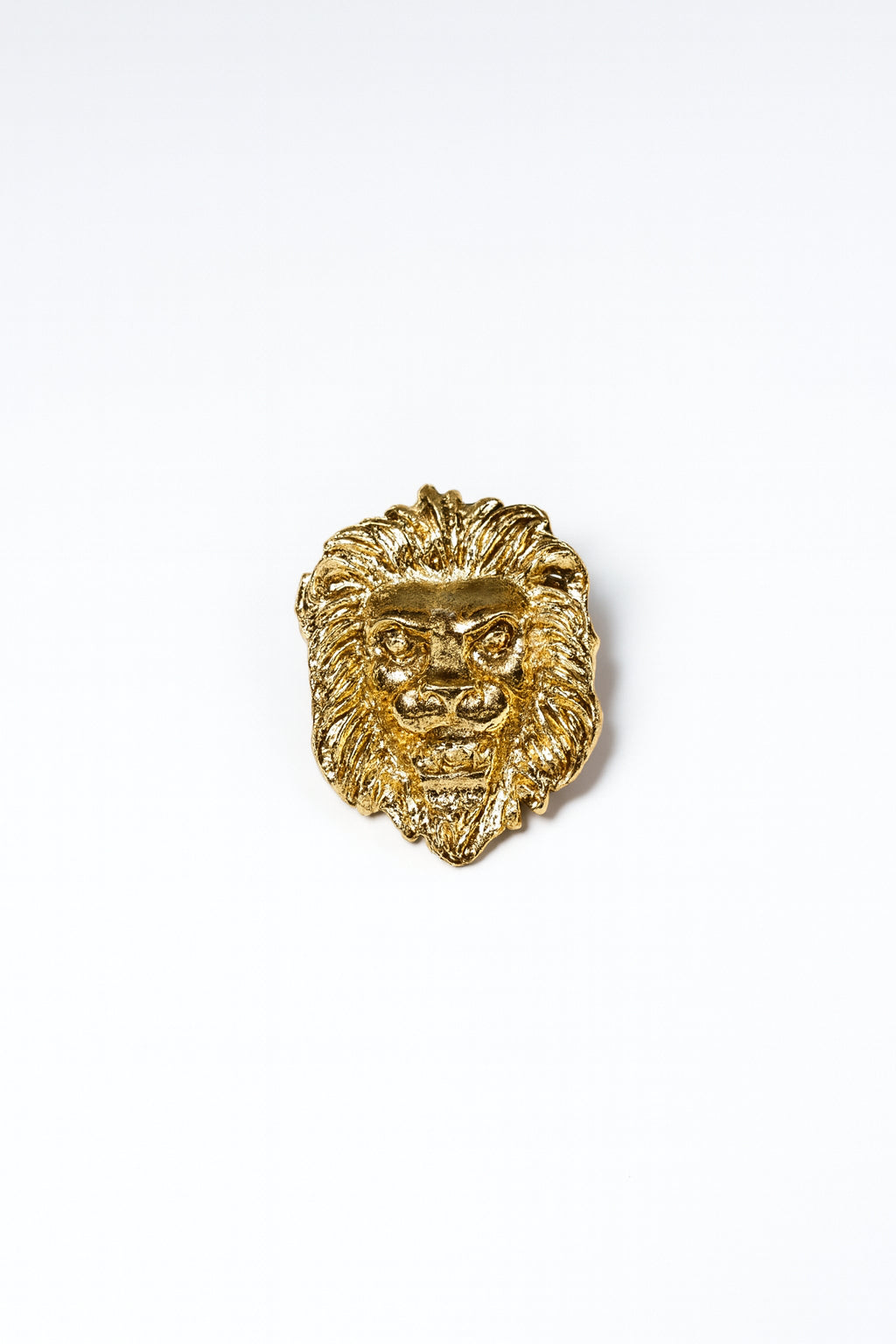 Flat Faced Lion Brooch