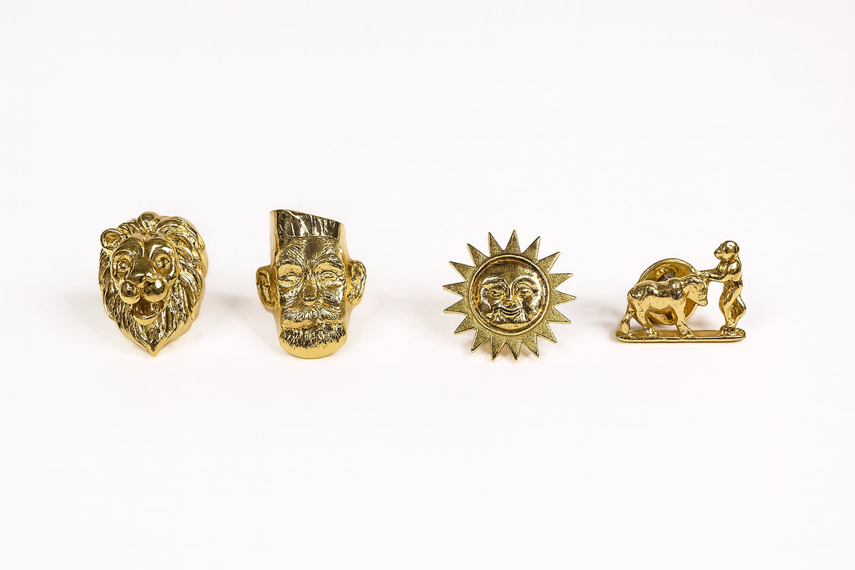 Golden Icons: Myth & Majesty Brooch Set