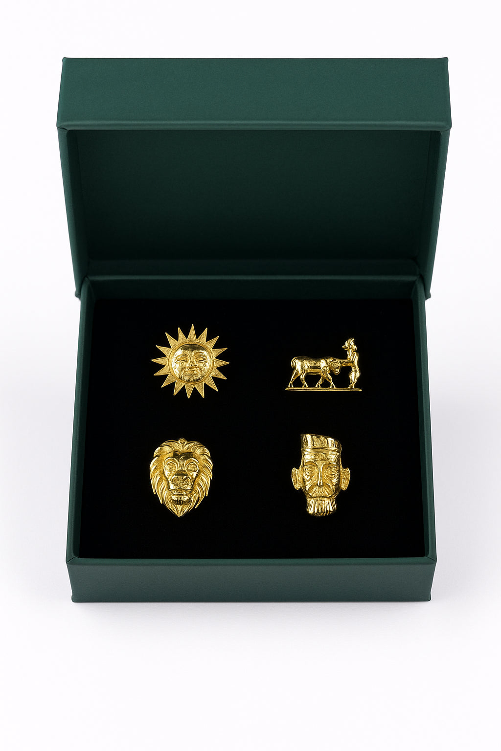 Golden Icons: Myth & Majesty Brooch Set