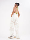 Crystal embroidered jeans