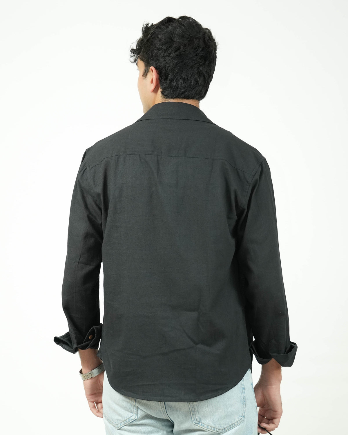 Black Kiro Full-Sleeved Shirt