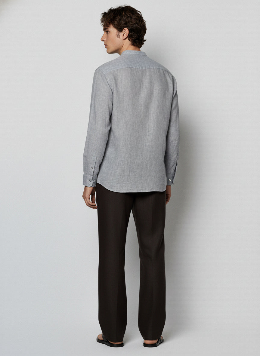 100% Linen Kurta Grey