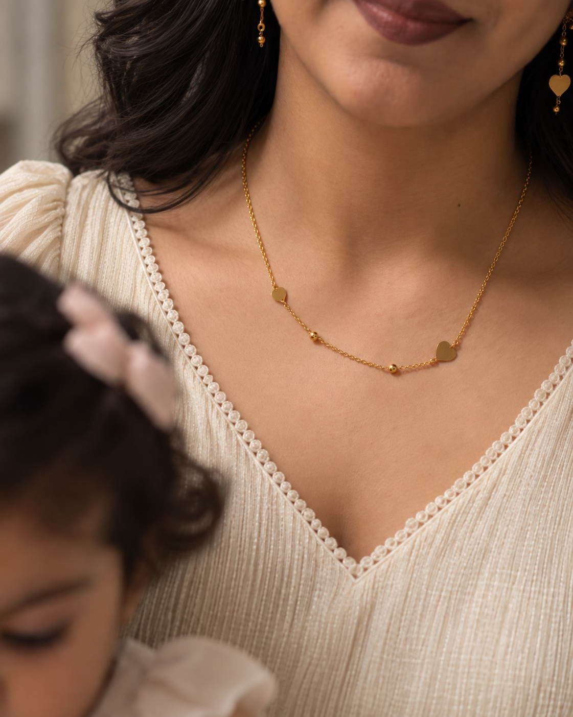 Paired Heart Necklace