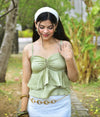 Ivy frill top in sage