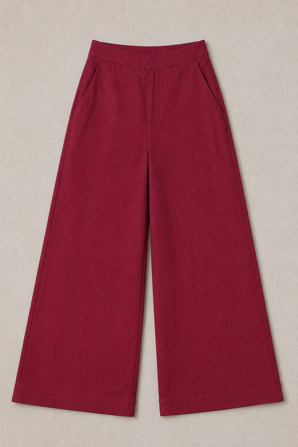 Rosy straight fit heart trouser in crimson