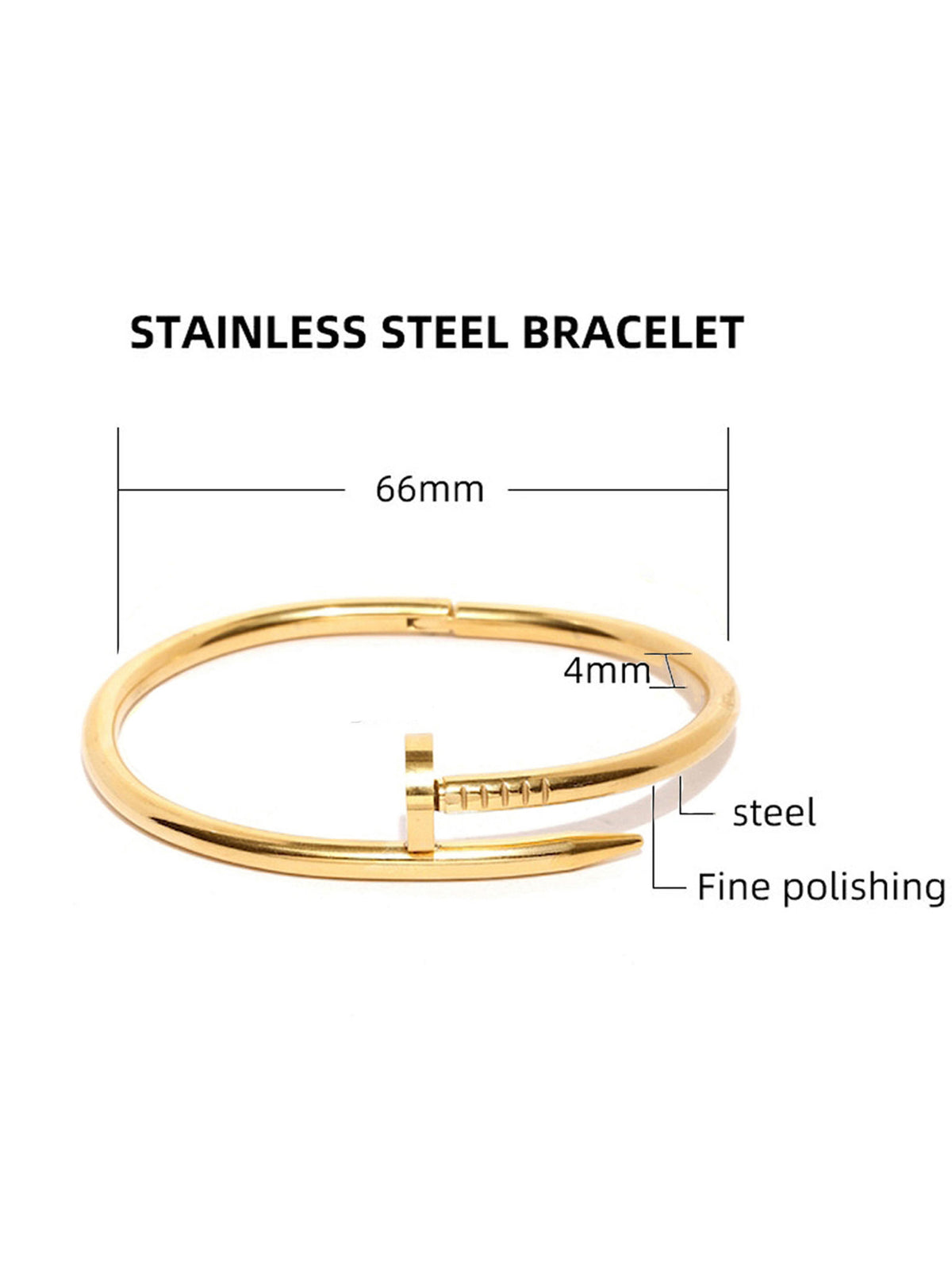 Gold Nail Waterproof bracelet