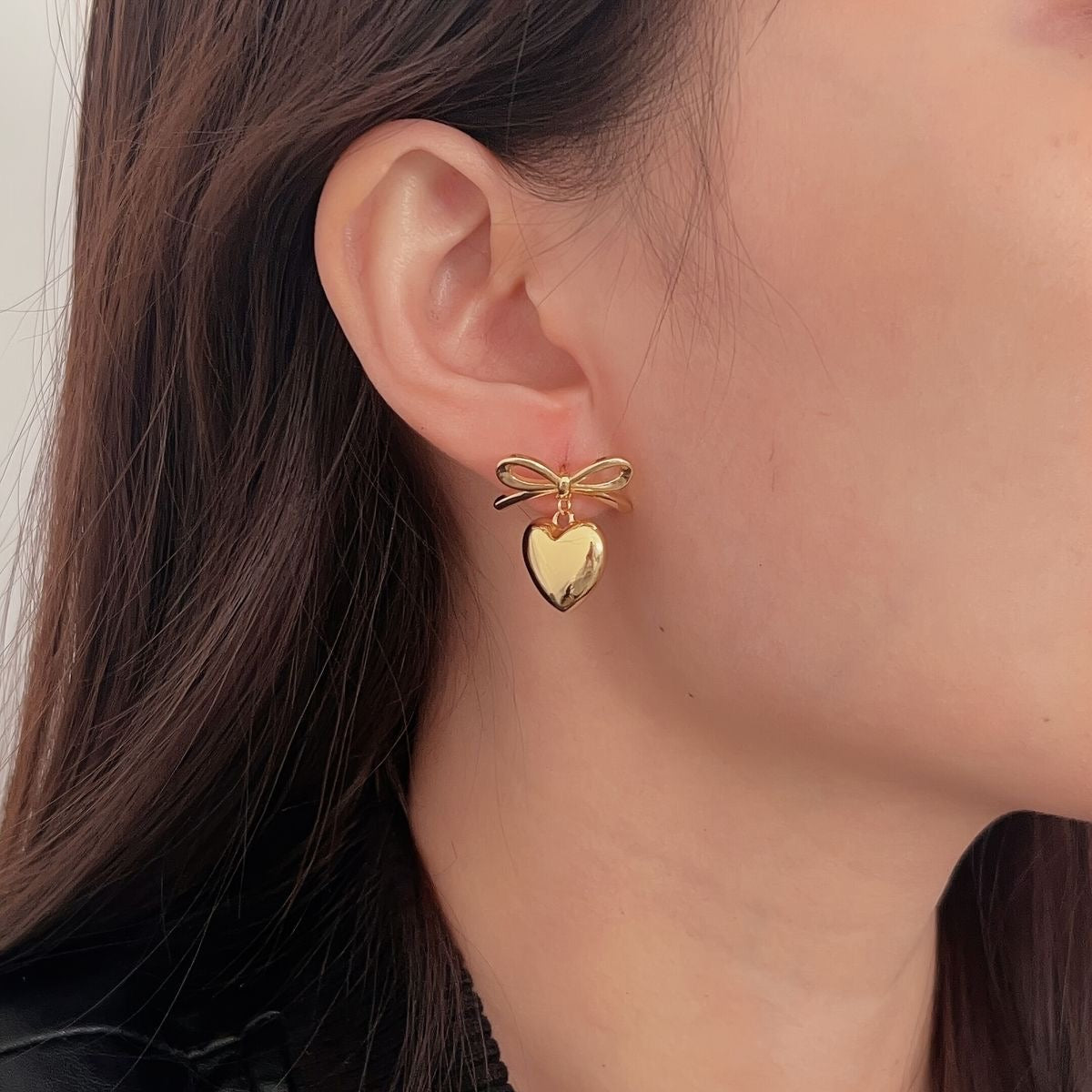 Bow Hearts Waterproof Earrings