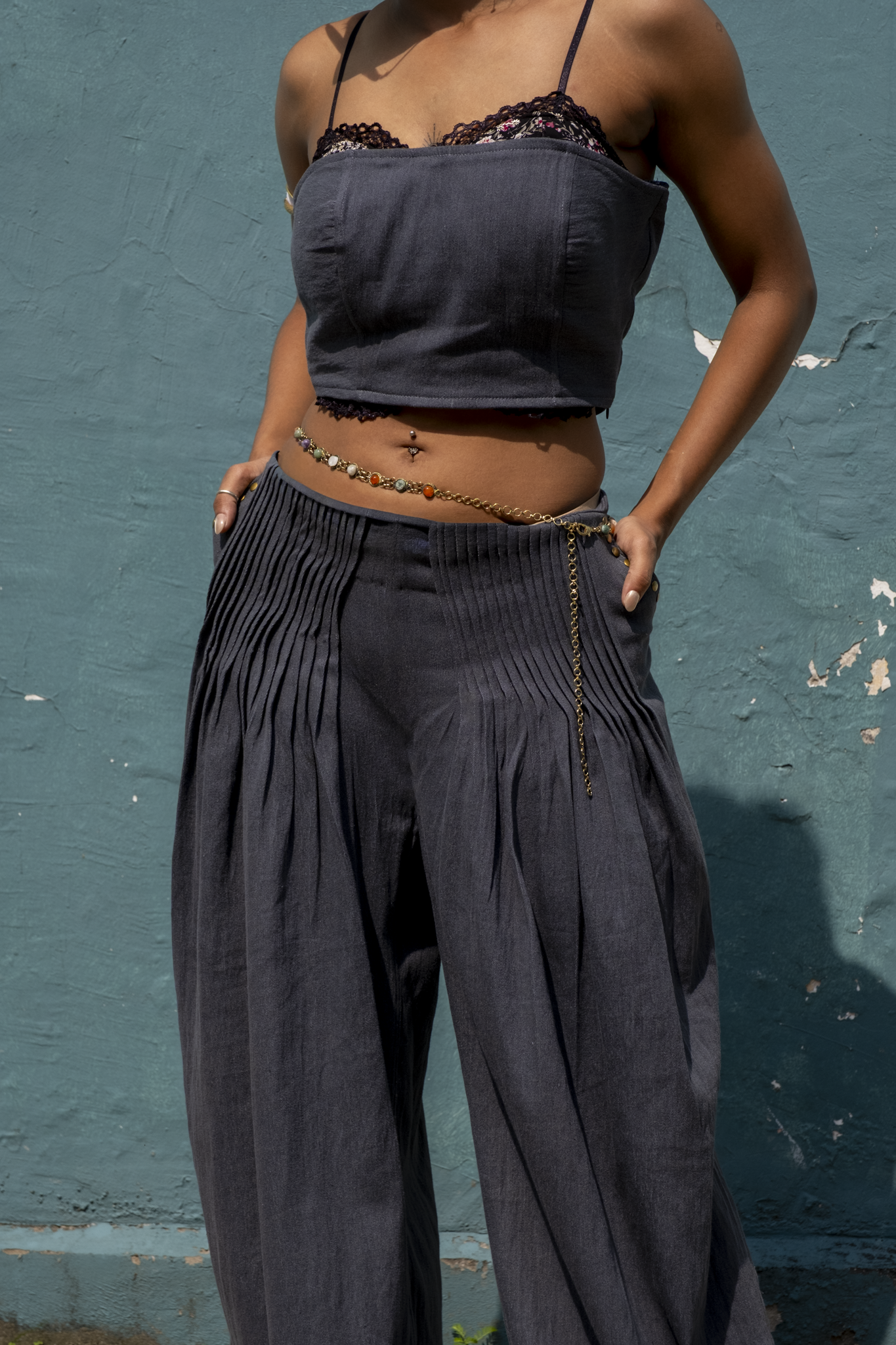RAAHI Pleated Pants
