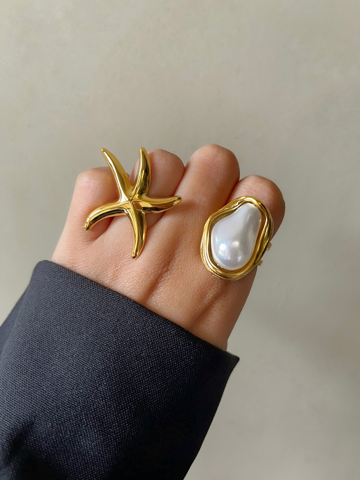 Chunky Pearl Statement Waterproof Ring