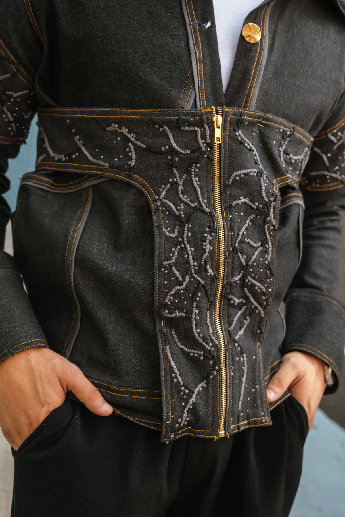 NAZRANA Panelled Jacket