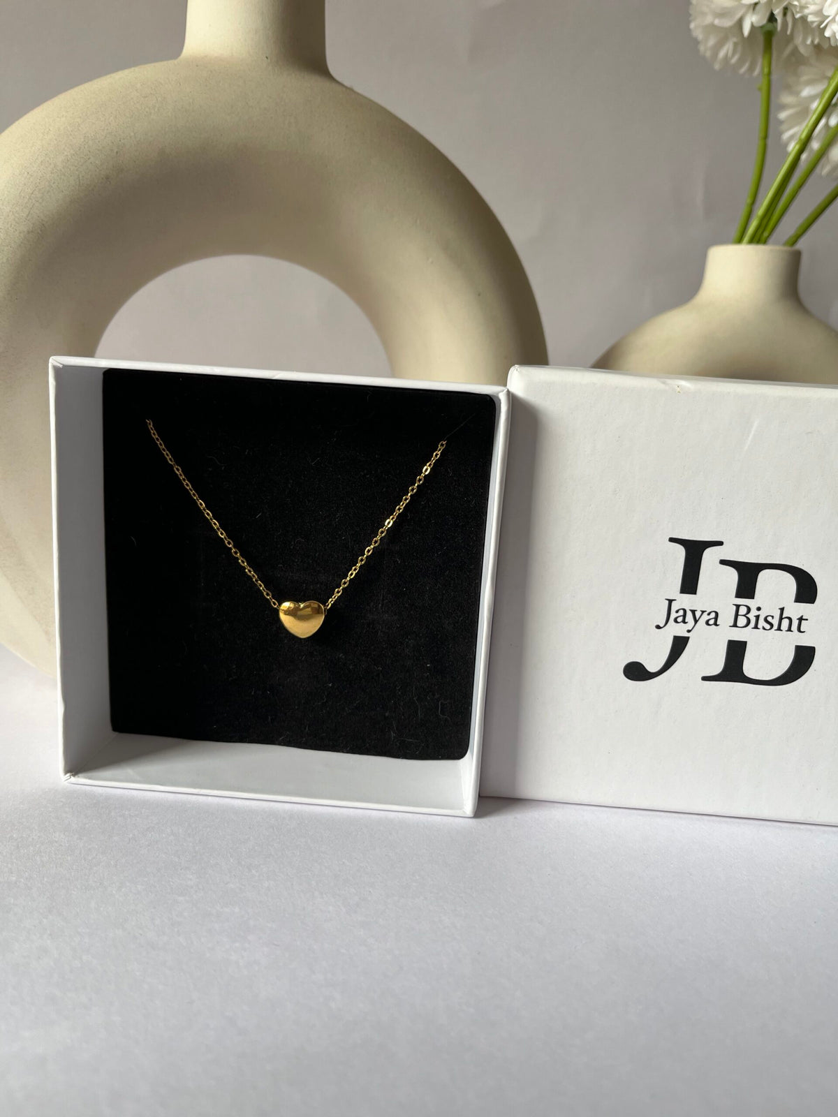 18 k Gold Plated Minimal Heart Necklace
