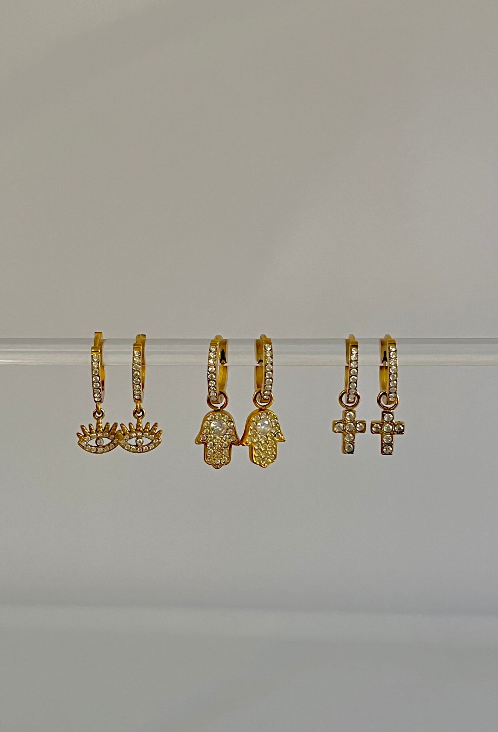 Hamsa  Charm Hoops