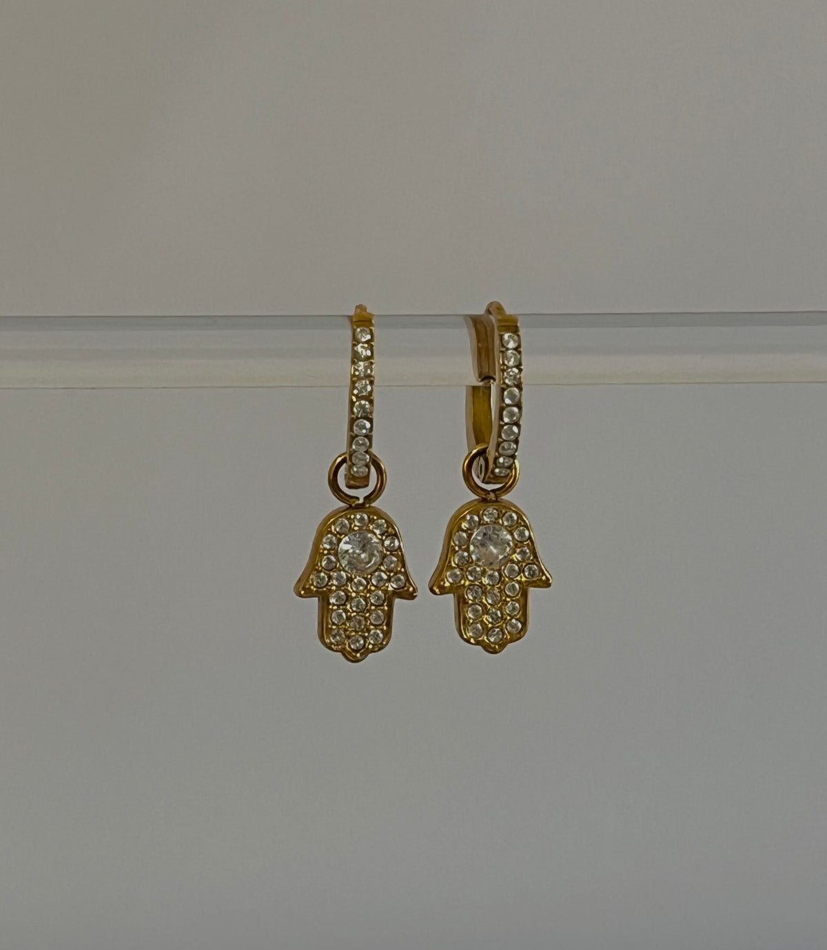 Hamsa  Charm Hoops